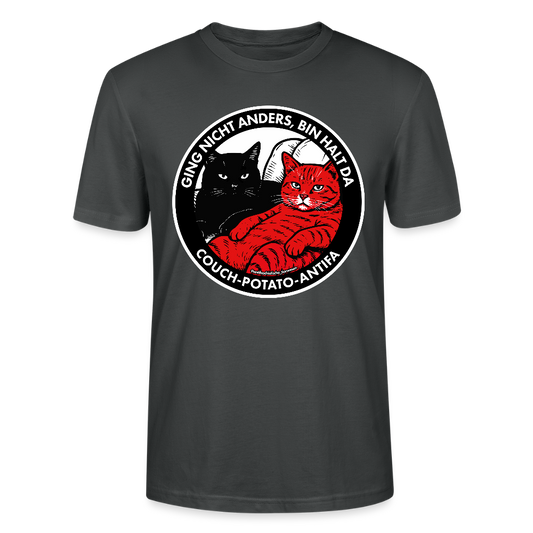 Couch-Potato-Antifa T-Shirt - Unisex & Bio - Anthrazit