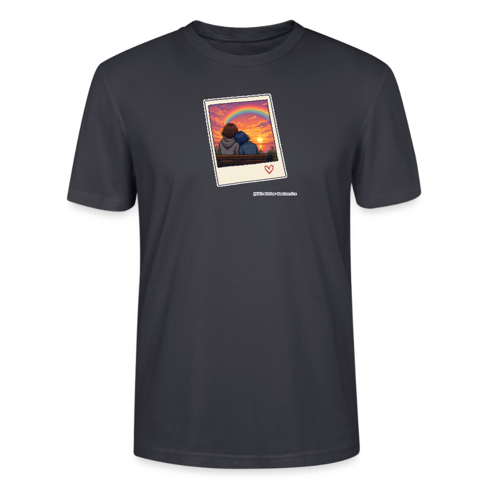 Polaroid Sonnenuntergang T-Shirt - Unisex & Bio - Dunkles Graublau