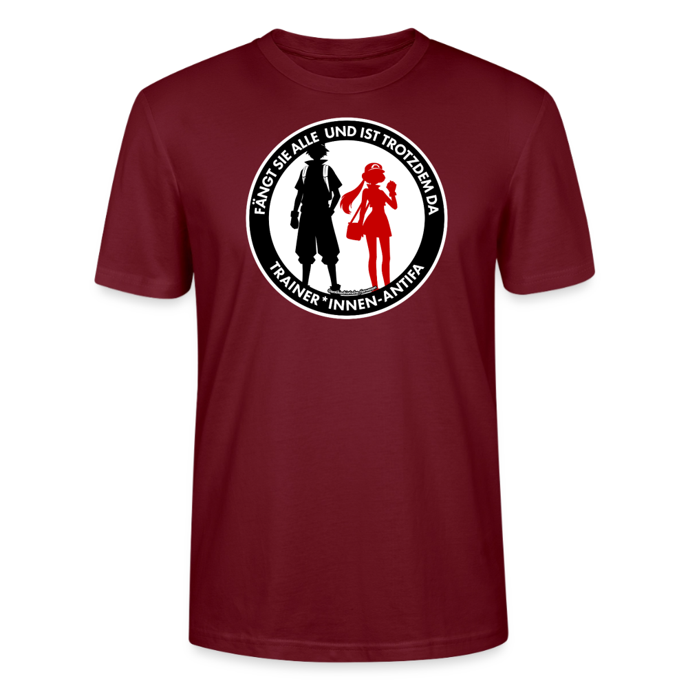 Trainer*innen-Antifa T-Shirt - Unisex & Bio - Burgunderrot