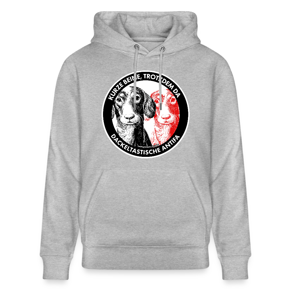 Dackeltastische Antifa Hoodie - Unisex & Bio - Grau meliert