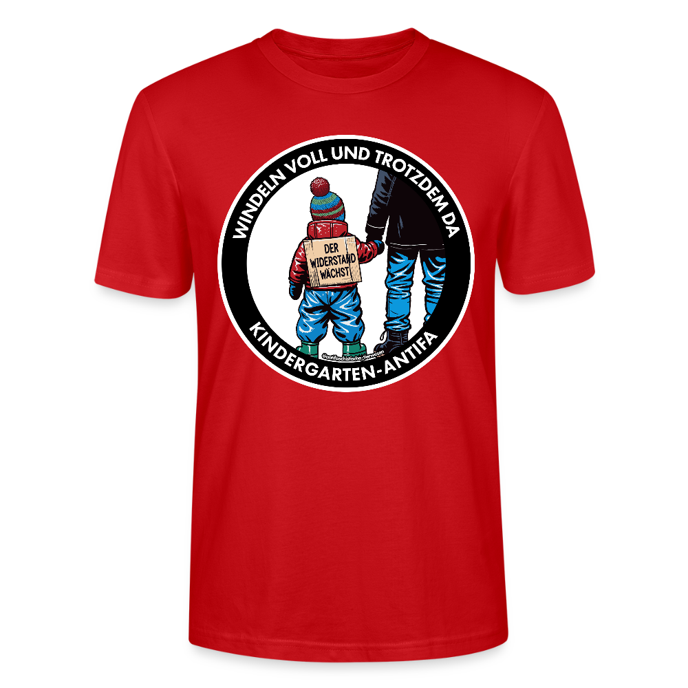 Kindergarten-Antifa T-Shirt - Unisex & Bio - Rot