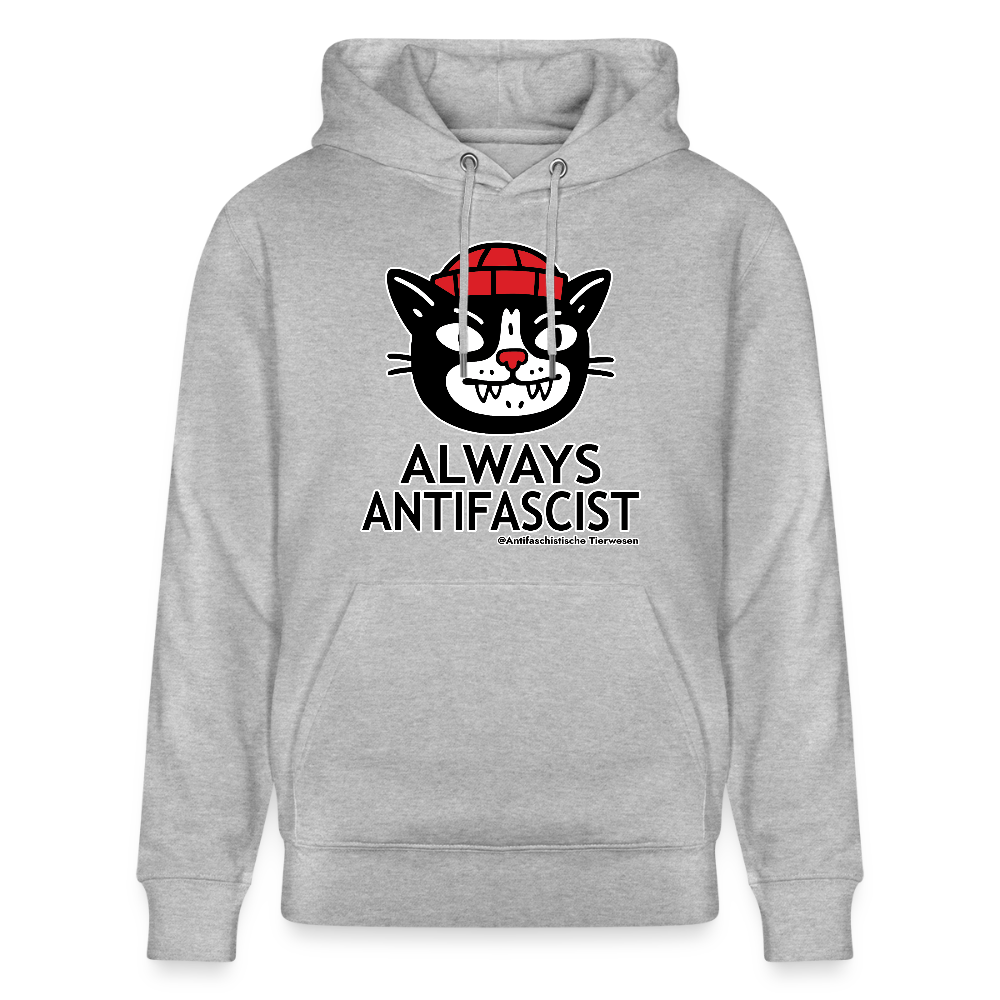 Always Antifascist Hoodie - Unisex & Bio - Grau meliert