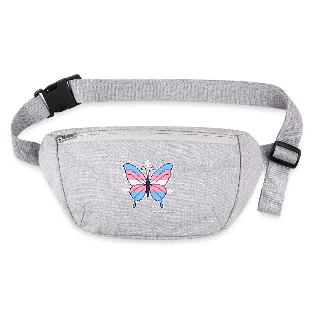 Trans-Schmetterling Gürteltasche - Bio - Grau meliert