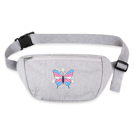 Trans-Schmetterling Gürteltasche - Bio - Grau meliert