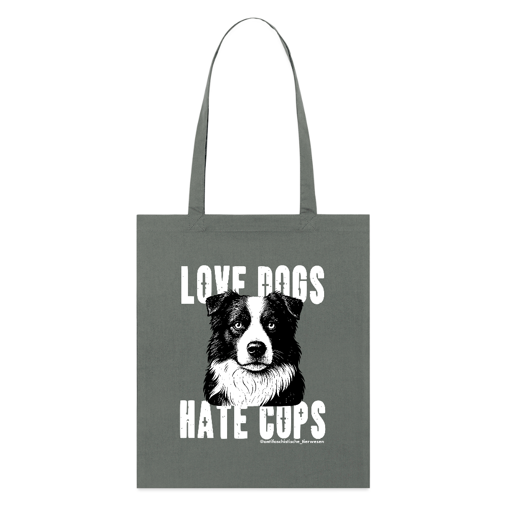 Love Dogs Stoffbeutel - Bio - Anthrazit