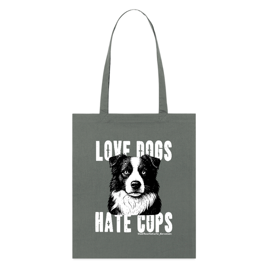 Love Dogs Stoffbeutel - Bio - Anthrazit
