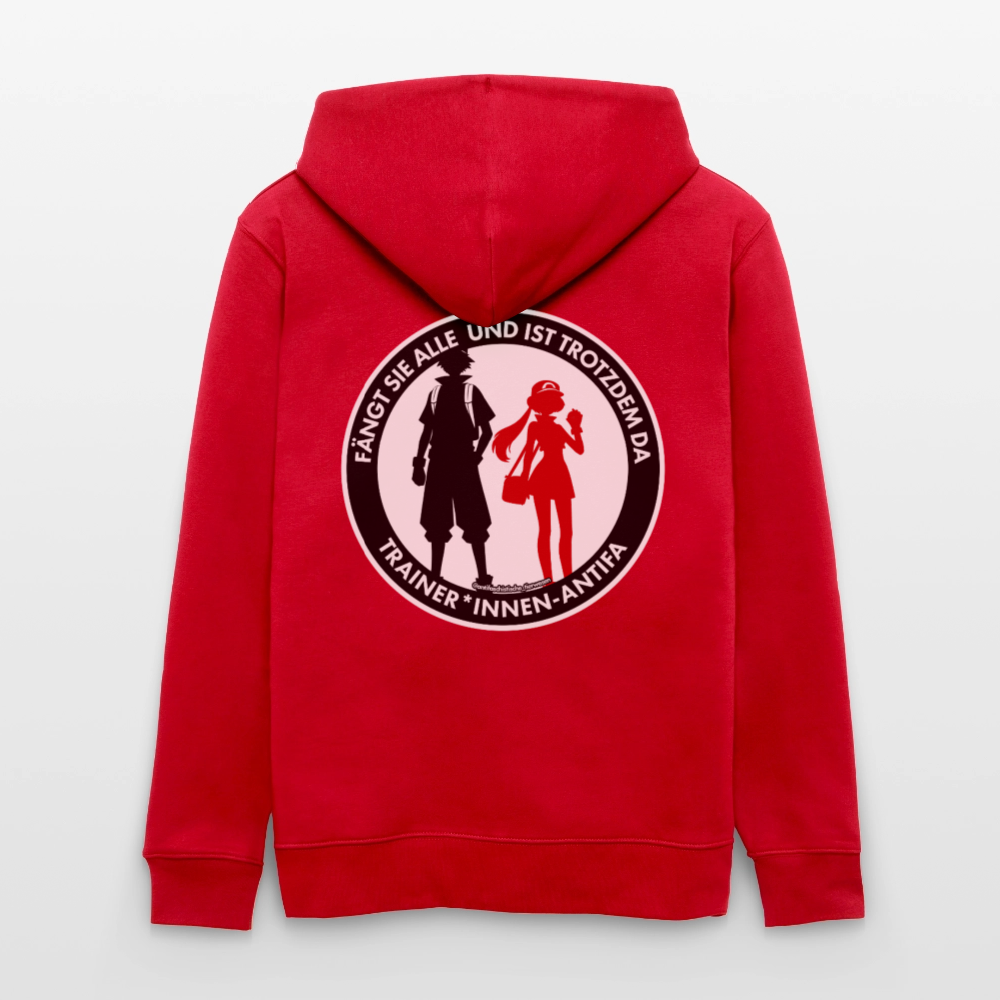 Trainer*innen-Antifa Kapuzenjacke - Unisex & Bio - Rot