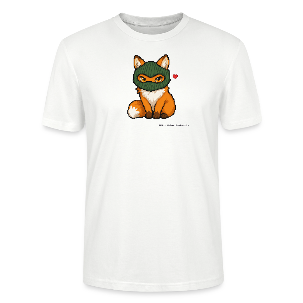 Fuchs mit grüner Sturmhaube T-Shirt - Unisex & Bio - Weiß