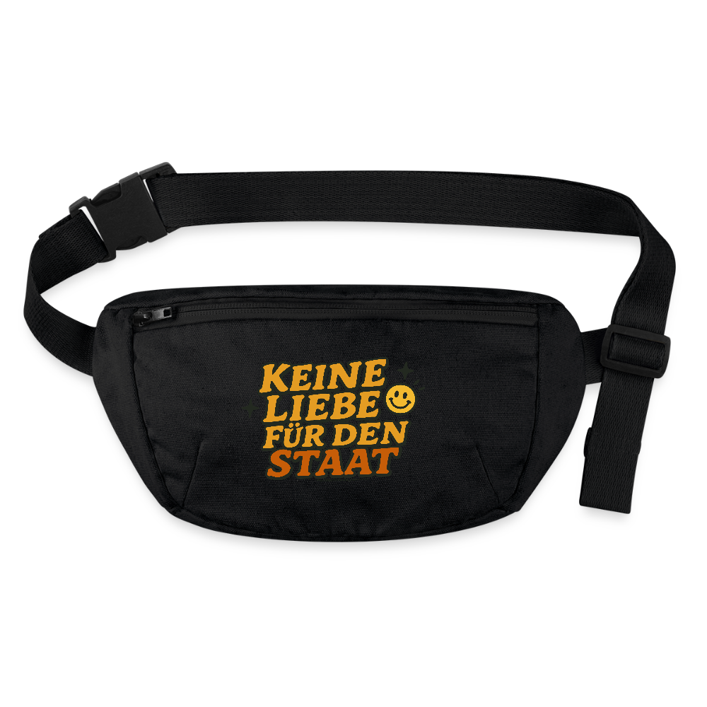 Keine Liebe für den Staat Gürteltasche - Bio - Schwarz