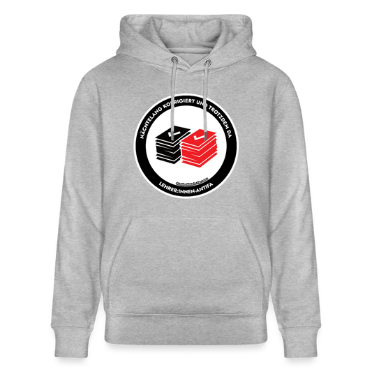 Lehrer:innen-Antifa Hoodie - Unisex & Bio - Grau meliert