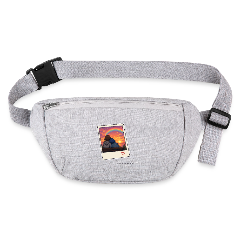 Polaroid Sonnenuntergang Gürteltasche - Bio - Grau meliert
