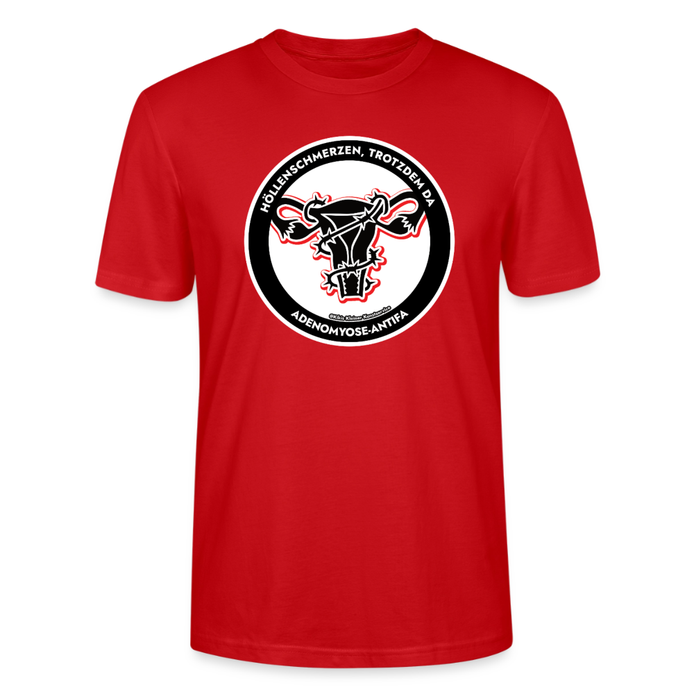 Adenomyose-Antifa T-Shirt - Unisex & Bio - Rot