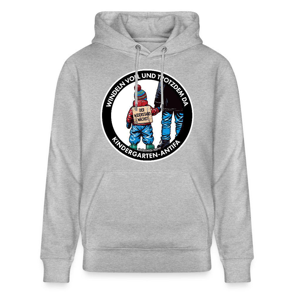 Kindergarten-Antifa Hoodie - Unisex & Bio - Grau meliert