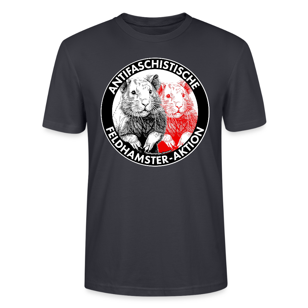 Feldhamster T-Shirt - Unisex & Bio - Dunkles Graublau