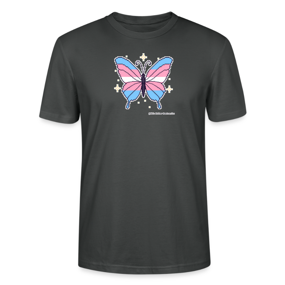Trans-Schmetterling T-Shirt - Unisex & Bio - Anthrazit