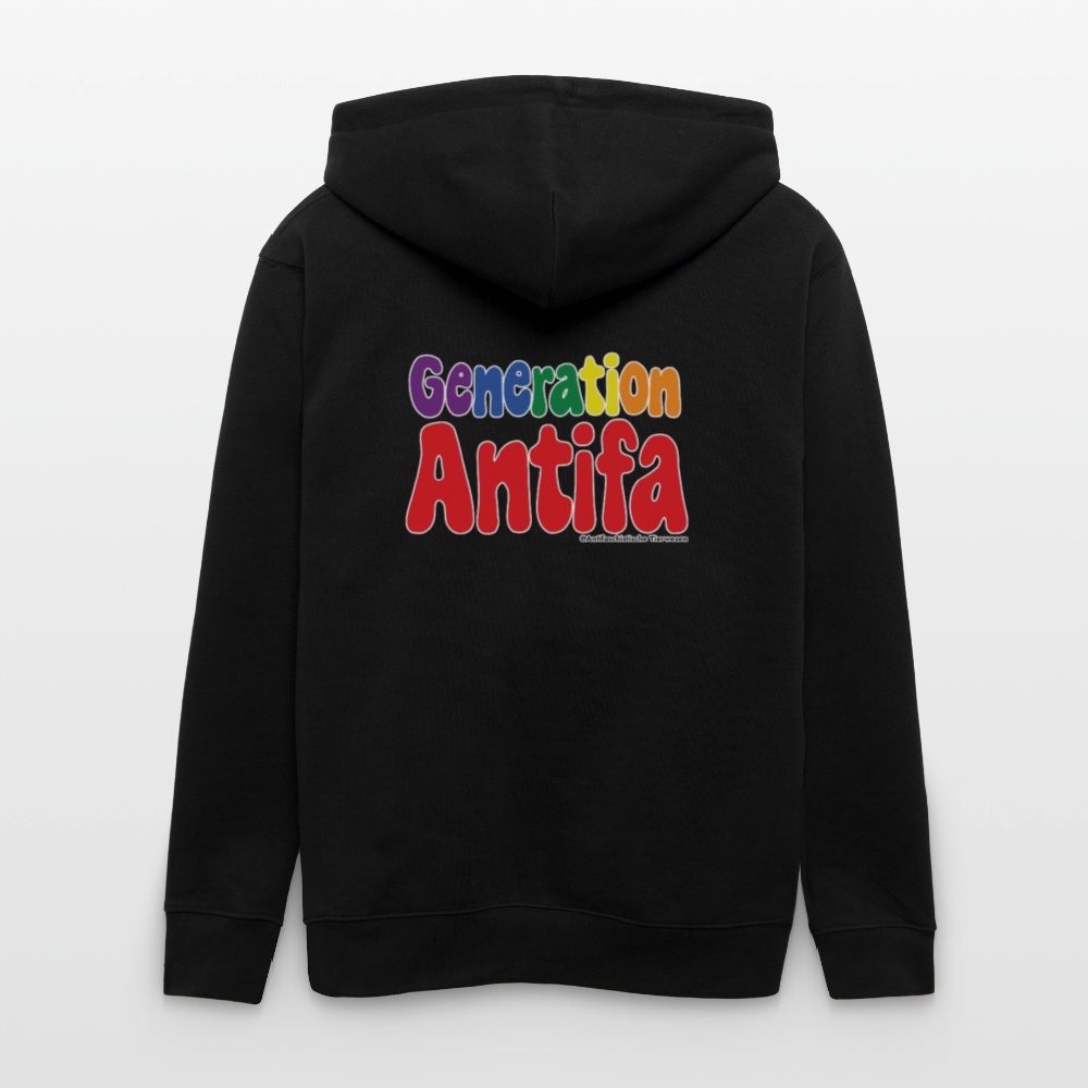Generation Antifa Kapuzenjacke - Unisex & Bio - Schwarz