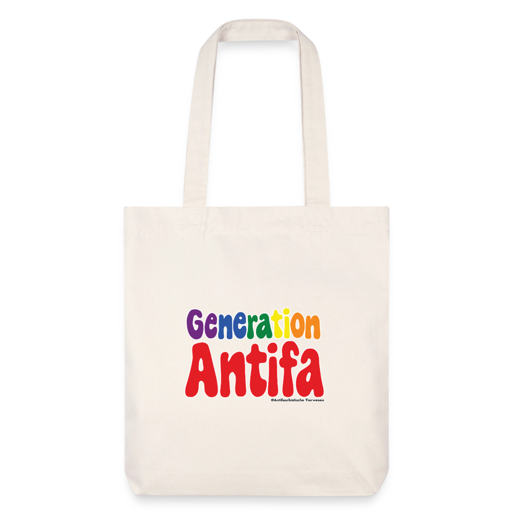 Generation Antifa Stoffbeutel - Recycelt Heavyweight - Naturweiß