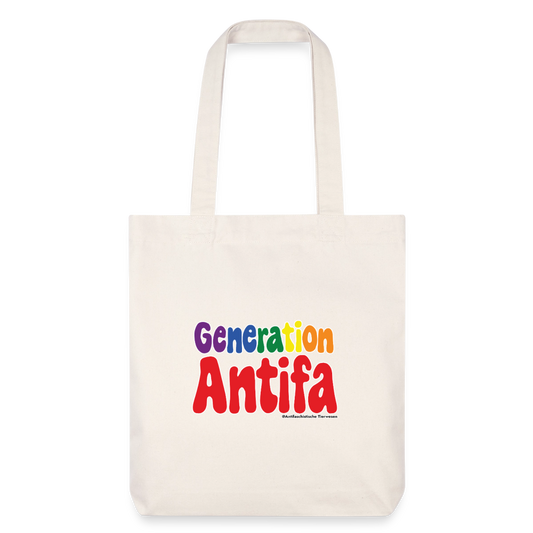 Generation Antifa Stoffbeutel - Recycelt Heavyweight - Naturweiß