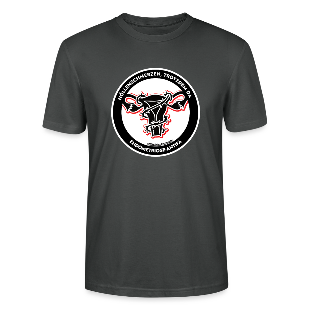 Endometriose-Antifa T-Shirt - Unisex & Bio - Anthrazit
