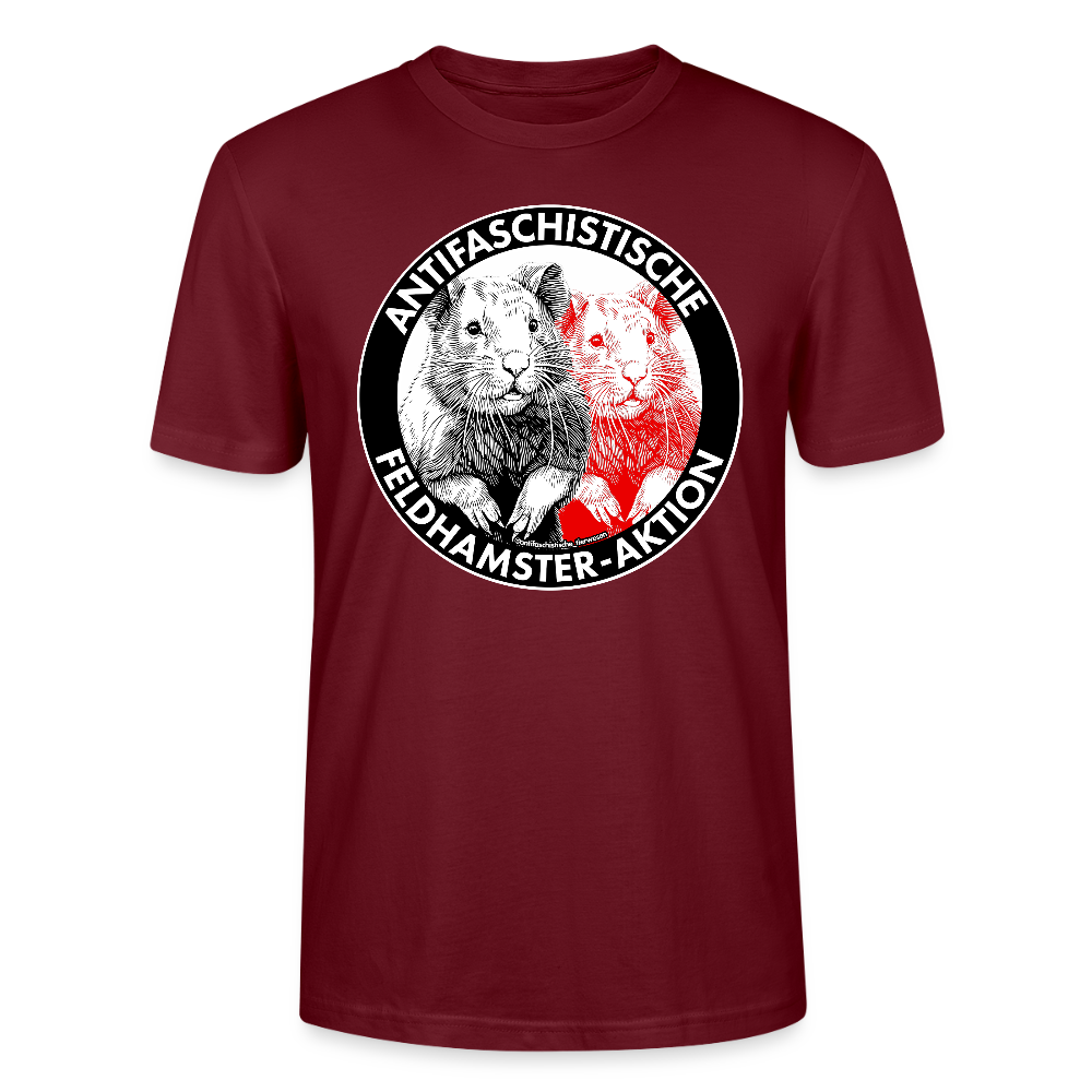 Feldhamster T-Shirt - Unisex & Bio - Burgunderrot