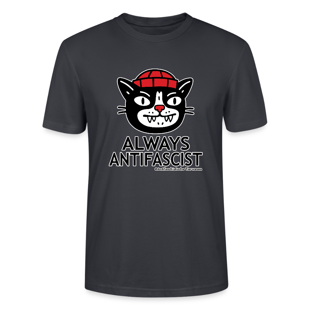 Always Antifascist T-Shirt - Unisex & Bio - Dunkles Graublau