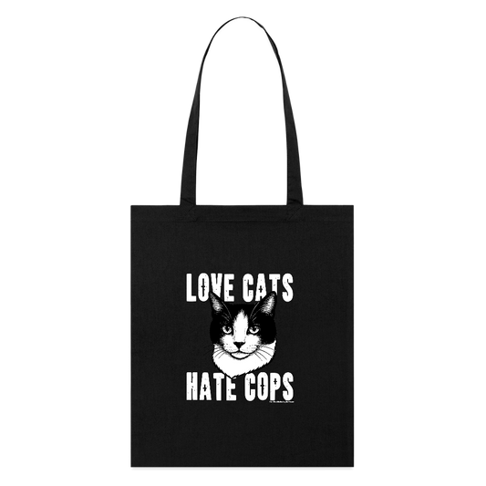 Love Cats Stoffbeutel - Bio - Schwarz