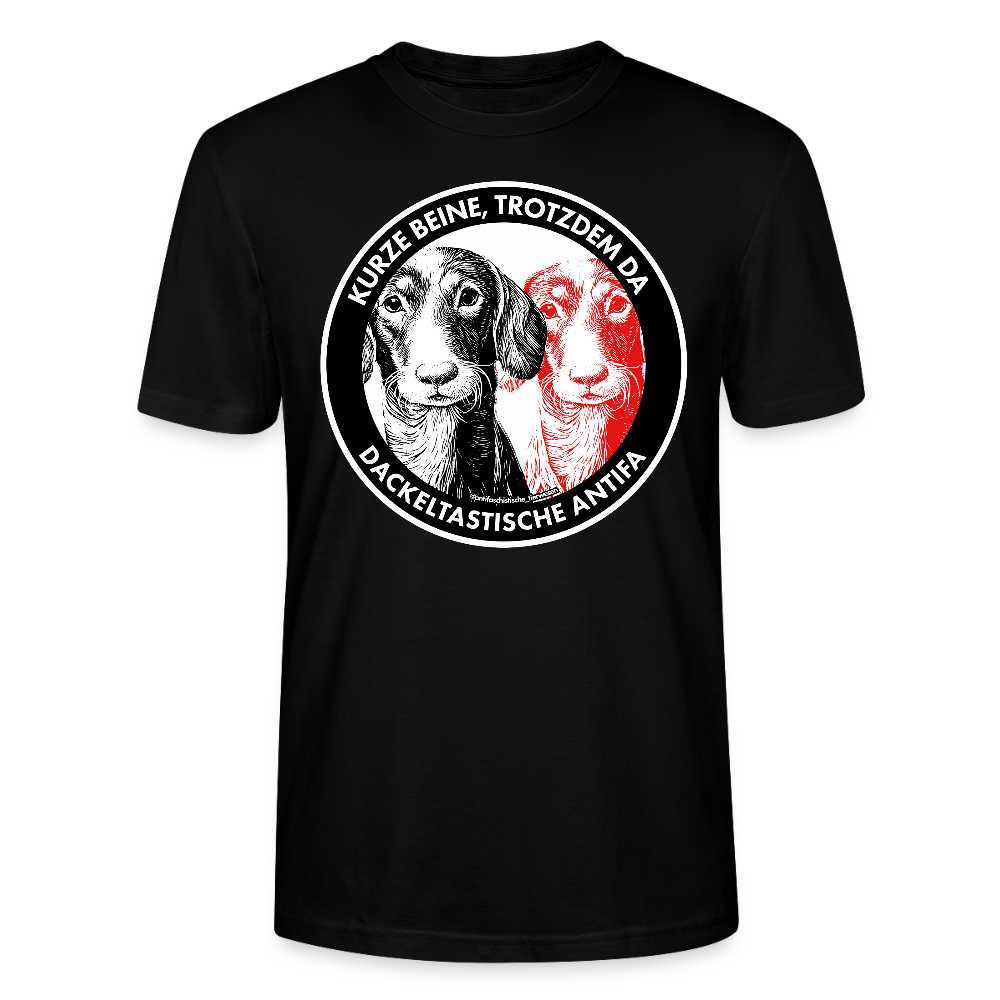 Dackeltastische Antifa T-Shirt - Unisex & Bio - Schwarz