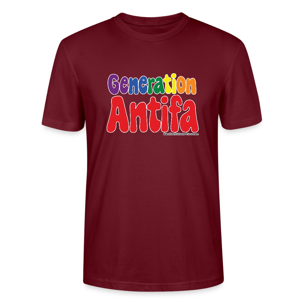 Generation Antifa T-Shirt - Unisex & Bio - Burgunderrot