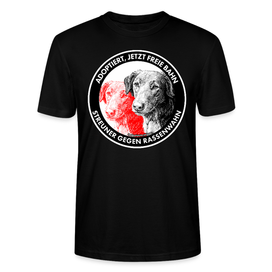 Streuner gegen Rassenwahn T-Shirt - Unisex & Bio - Schwarz
