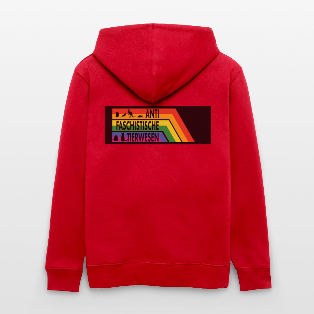 Antifaschistische Tierwesen Kapuzenjacke - Unisex & Bio - Rot