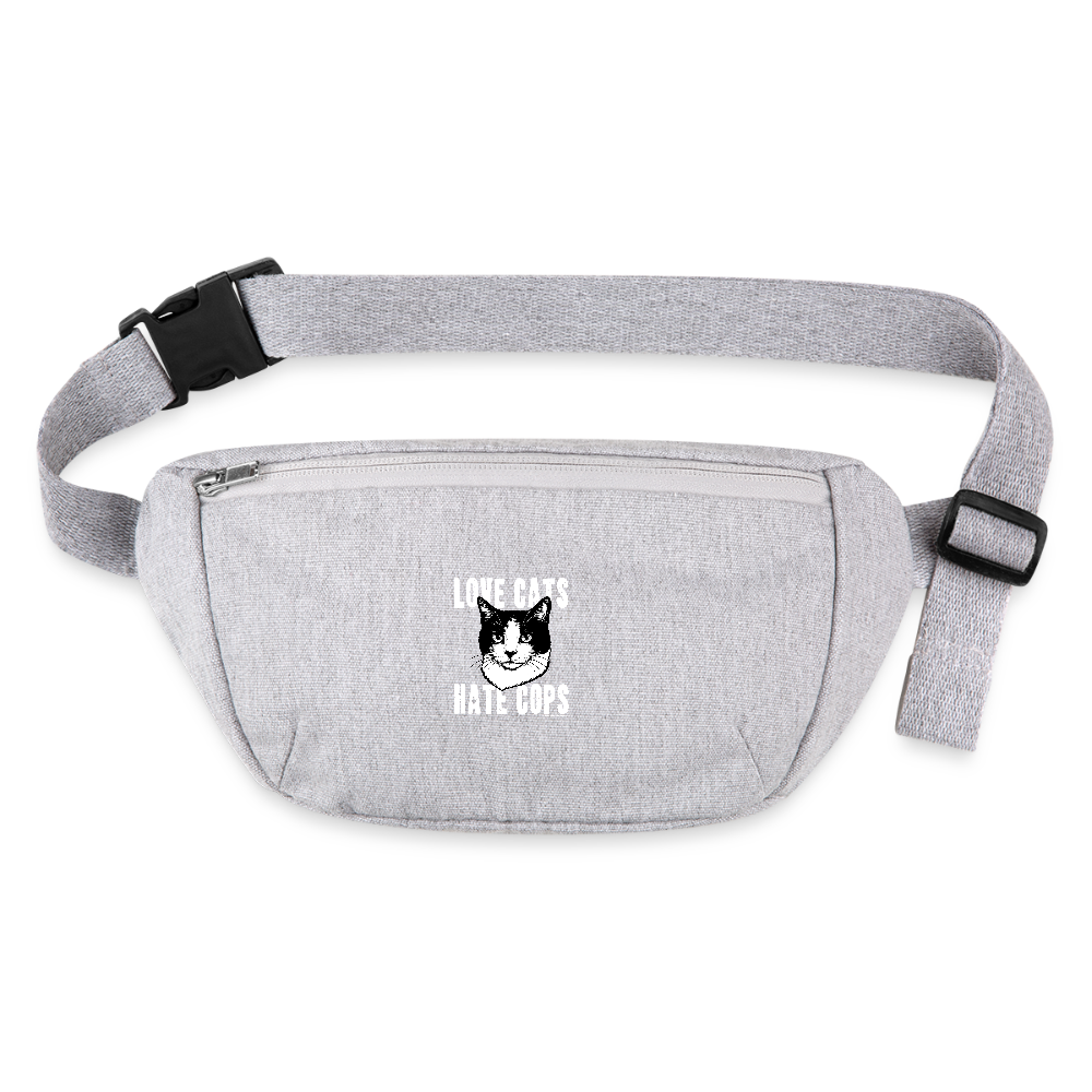 Love Cats Gürteltasche - Bio - Grau meliert