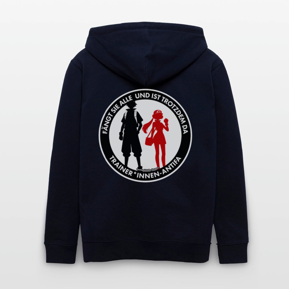 Trainer*innen-Antifa Kapuzenjacke - Unisex & Bio - Navy