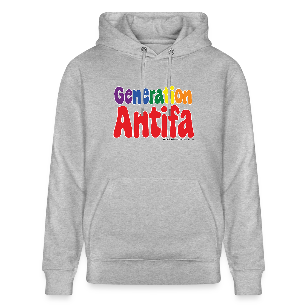 Generation Antifa Hoodie - Unisex & Bio - Grau meliert