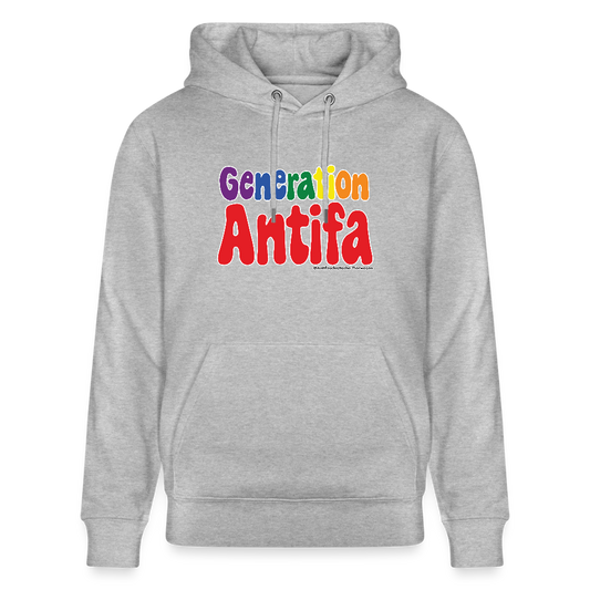 Generation Antifa Hoodie - Unisex & Bio - Grau meliert