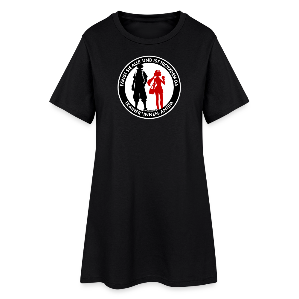 Trainer*innen-Antifa T-Shirt-Kleid - Schwarz
