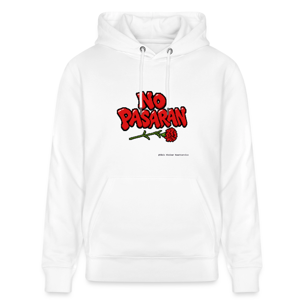 No Pasarán mit Nelke Hoodie - Unisex & Bio - Weiß