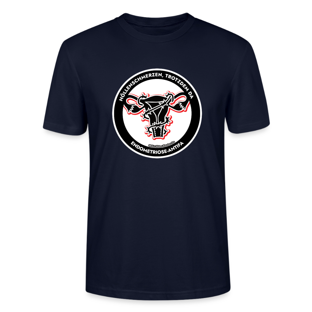 Endometriose-Antifa T-Shirt - Unisex & Bio - Navy