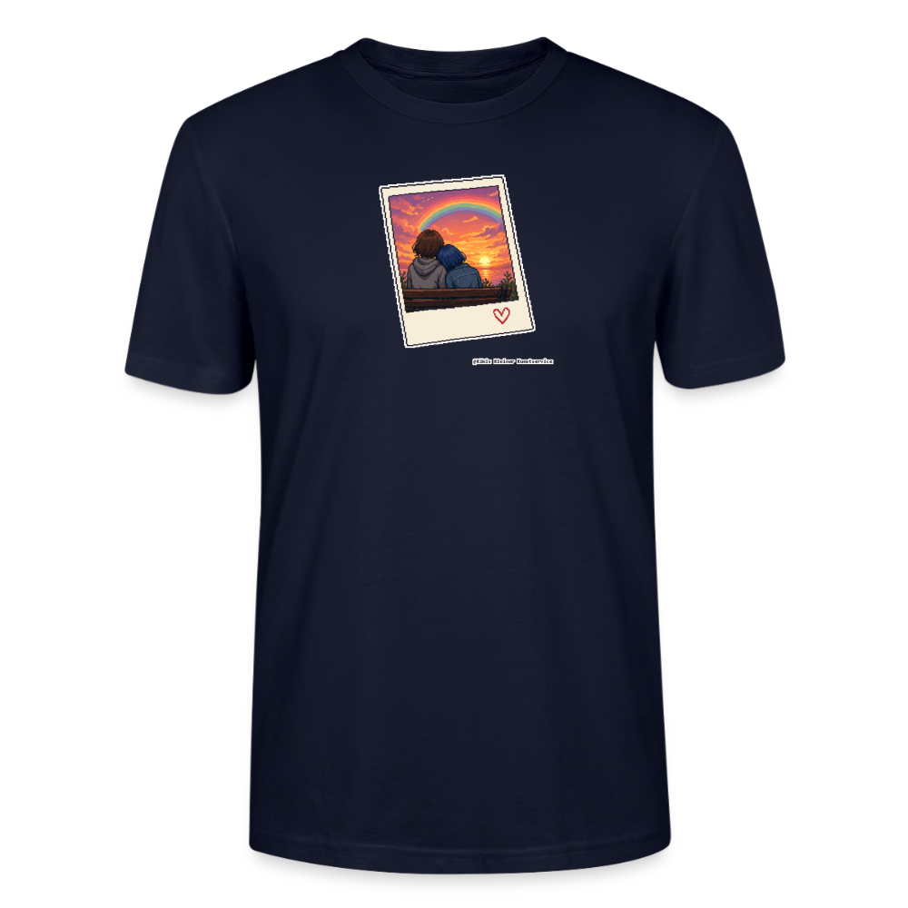 Polaroid Sonnenuntergang T-Shirt - Unisex & Bio - Navy