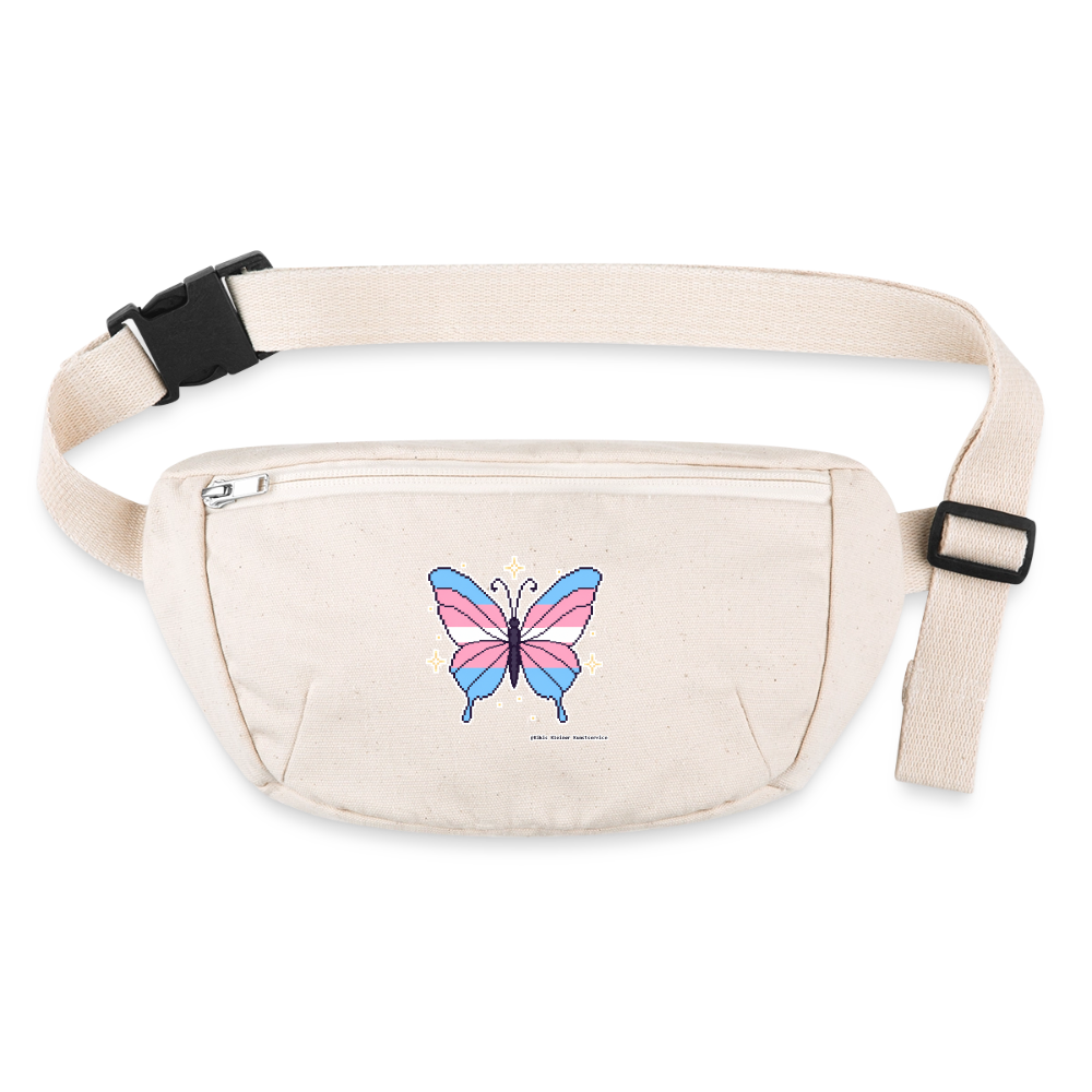 Trans-Schmetterling Gürteltasche - Bio - Naturweiß
