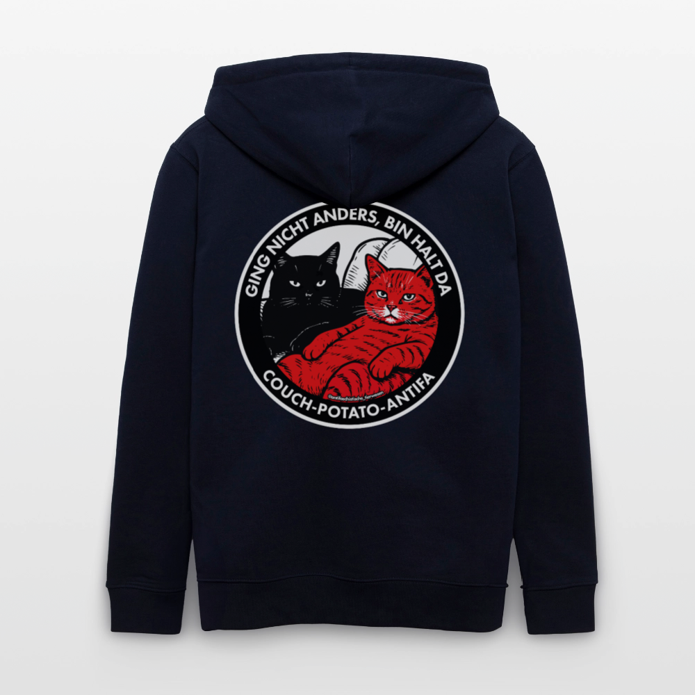 Couch-Potato-Antifa Kapuzenjacke - Unisex & Bio - Navy