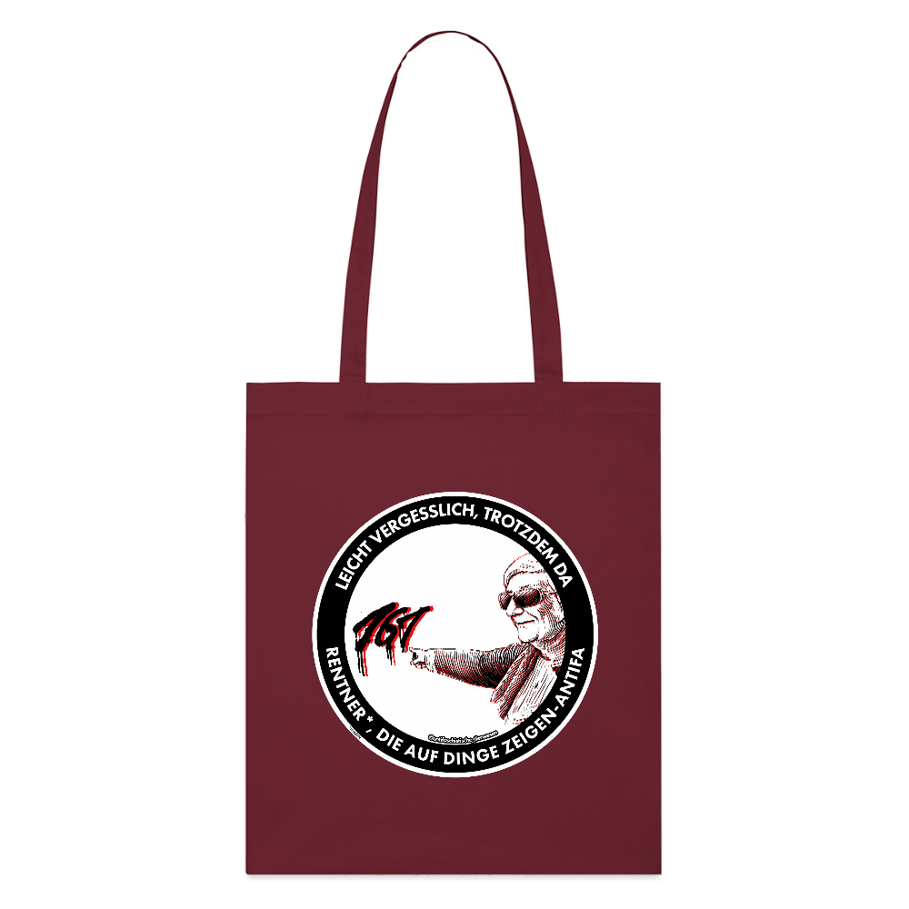 Rentner*innen-Antifa Stoffbeutel - Bio - Burgunderrot