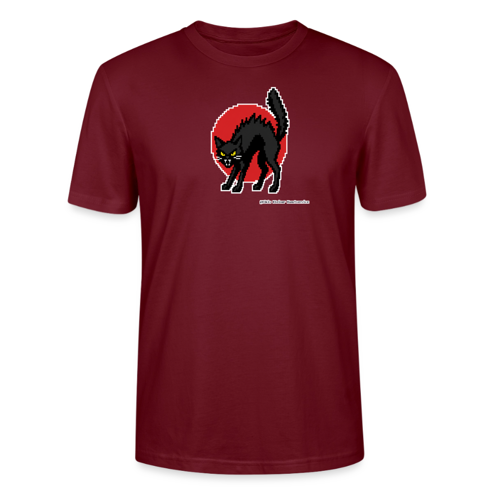 Sabotagekatze T-Shirt - Unisex & Bio - Burgunderrot