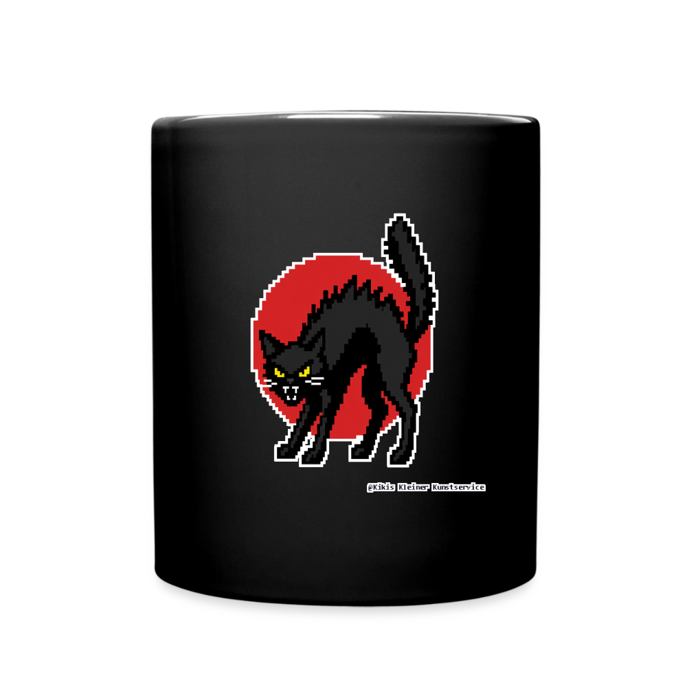 Sabotagekatze Keramik-Tasse - Schwarz