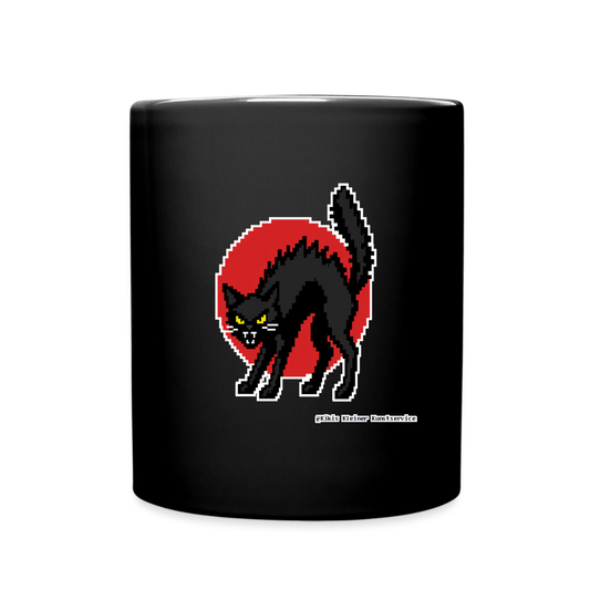 Sabotagekatze Keramik-Tasse - Schwarz