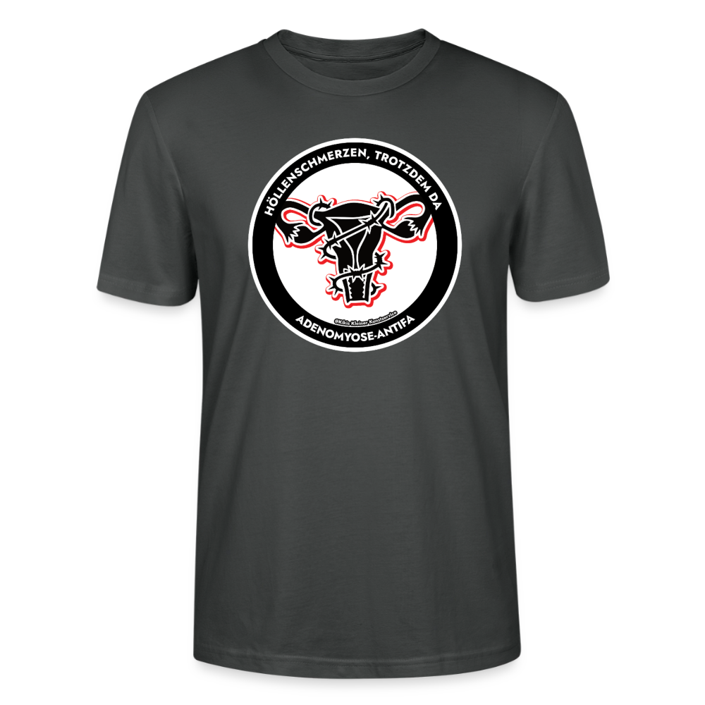 Adenomyose-Antifa T-Shirt - Unisex & Bio - Anthrazit
