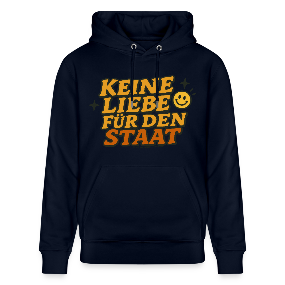 Keine Liebe für den Staat Hoodie - Unisex & Bio - Navy