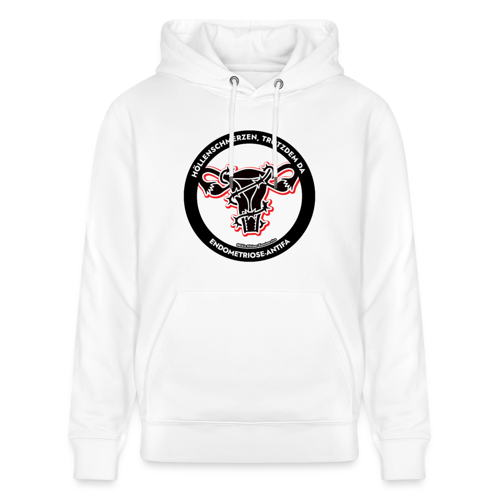 Endometriose-Antifa Hoodie - Unisex & Bio - Weiß