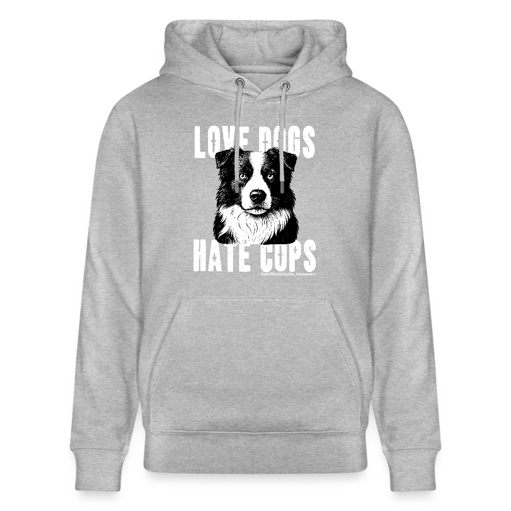 Love Dogs Hoodie - Unisex & Bio - Grau meliert
