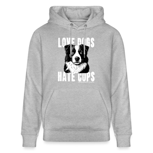 Love Dogs Hoodie - Unisex & Bio - Grau meliert