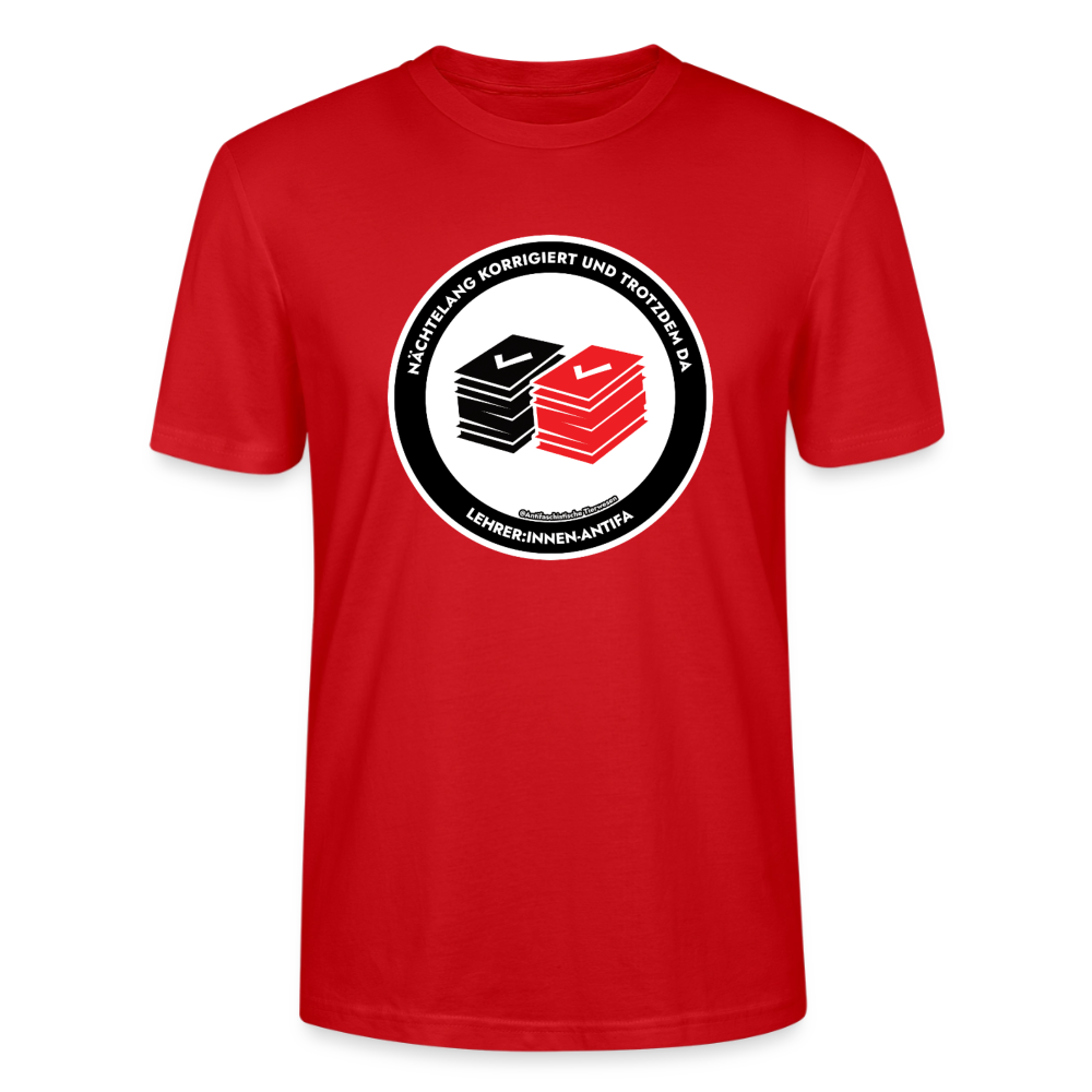 Lehrer:innen-Antifa T-Shirt - Unisex & Bio - Rot